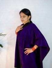 Alpaca Crochet Neck Poncho - Image 5