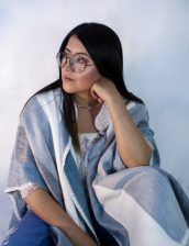Alpaca Crochet Neck Poncho - Image 3